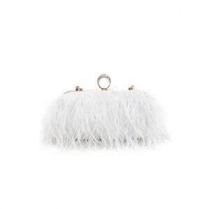 NEW MODA LUXE women's va-va-voom clutch in white